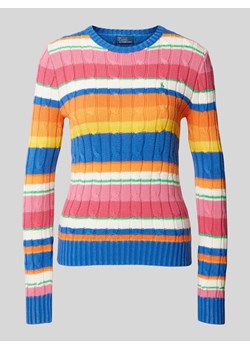 Sweter z dzianiny ze wzorem w paski model ‘LIANNA’ ze sklepu Peek&Cloppenburg  w kategorii Swetry damskie - zdjęcie 173796176