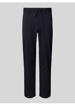 Spodnie materiałowe o kroju tapered fit z tunelem ze sklepu Peek&Cloppenburg  w kategorii Spodnie męskie - zdjęcie 173796235