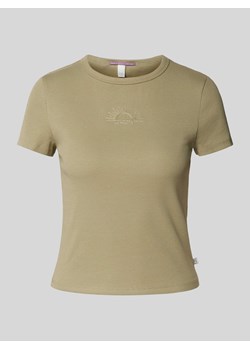 T-shirt z wyhaftowanym motywem model ‘Sun’ ze sklepu Peek&Cloppenburg  w kategorii Bluzki damskie - zdjęcie 173796528
