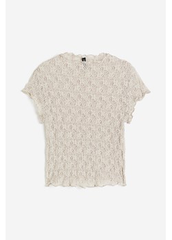H & M - Koronkowy top - Brązowy ze sklepu H&M w kategorii Bluzki damskie - zdjęcie 173796705