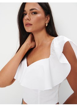 Mohito - Bawełniana bluzka - biały ze sklepu Mohito w kategorii Bluzki damskie - zdjęcie 173798685