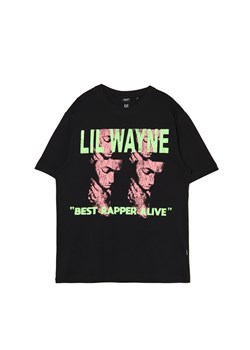 Cropp - Koszulka Lil Wayne - czarny ze sklepu Cropp w kategorii T-shirty męskie - zdjęcie 173799196