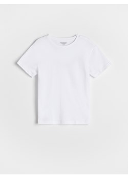 Reserved - Bawełniany t-shirt - biały ze sklepu Reserved w kategorii T-shirty chłopięce - zdjęcie 173800186