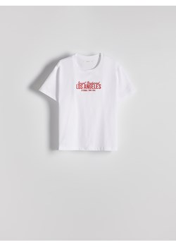 Reserved - T-shirt z haftem - biały ze sklepu Reserved w kategorii Bluzki damskie - zdjęcie 173800246