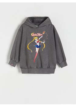 Reserved - Bluza dresowa Sailor Moon - ciemnoszary ze sklepu Reserved w kategorii Bluzy dziewczęce - zdjęcie 173800325