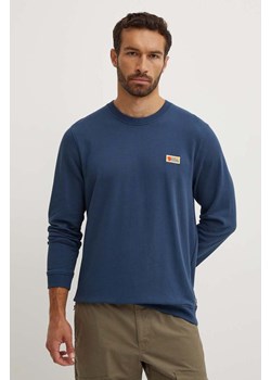 Fjallraven bluza Vardag Sweater męska kolor granatowy gładka F87070.638-638 ze sklepu ANSWEAR.com w kategorii Bluzy męskie - zdjęcie 173800417