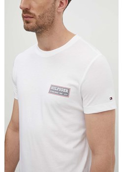 Tommy Hilfiger t-shirt bawełniany męski kolor biały z nadrukiem MW0MW35465 ze sklepu ANSWEAR.com w kategorii T-shirty męskie - zdjęcie 173800706