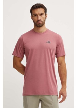 adidas Performance t-shirt treningowy Train Essentials kolor różowy gładki IW3316 ze sklepu ANSWEAR.com w kategorii T-shirty męskie - zdjęcie 173800778