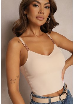 Beżowy Top Nansailah ze sklepu Renee odzież w kategorii Bluzki damskie - zdjęcie 173801218