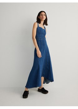 Reserved - Jeansowa sukienka maxi - granatowy ze sklepu Reserved w kategorii Sukienki - zdjęcie 173802019