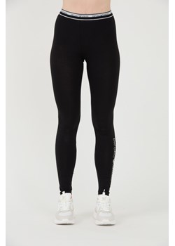 EMPORIO ARMANI Czarne legginsy Stretch Logo, Wybierz rozmiar XS ze sklepu outfit.pl w kategorii Spodnie damskie - zdjęcie 173802078