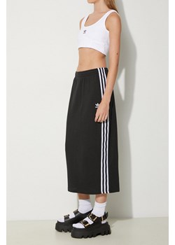 adidas Originals spódnica Knitted Skirt kolor czarny midi prosta IY7279 ze sklepu PRM w kategorii Spódnice - zdjęcie 173802679