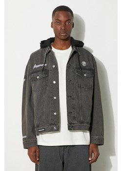 AAPE kurtka jeansowa męska kolor czarny przejściowa AAPLJM7641XXM ze sklepu PRM w kategorii Kurtki męskie - zdjęcie 173802846