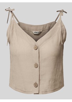 Top na ramiączkach z listwą guzikową model ‘FAVOR’ ze sklepu Peek&Cloppenburg  w kategorii Bluzki damskie - zdjęcie 173803047