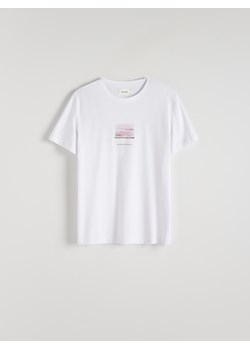 Reserved - T-shirt regular z nadrukiem - biały ze sklepu Reserved w kategorii T-shirty męskie - zdjęcie 173803866