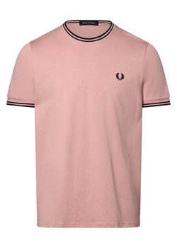 Fred Perry T-shirt męski Mężczyźni Bawełna brudny róż jednolity ze sklepu vangraaf w kategorii T-shirty męskie - zdjęcie 173803899