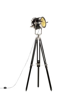 Czarna retro lampa podłogowa regulowana R4-A64 ze sklepu Edinos.pl w kategorii Lampy podłogowe - zdjęcie 173806175