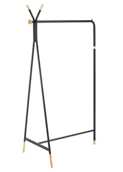 Czarny minimalistyczny stojący wieszak na ubrania - Zephyr ze sklepu Edinos.pl w kategorii Zestawy mebli do przedpokoju - zdjęcie 173806299