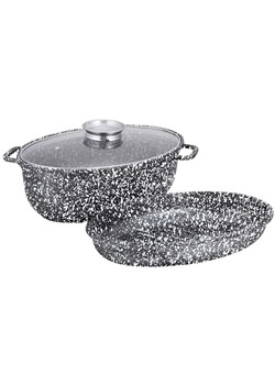 Ceramiczna brytfanna z pokrywą i brytfanną grillową - Daxer 14X ze sklepu Edinos.pl w kategorii Garnki - zdjęcie 173806579