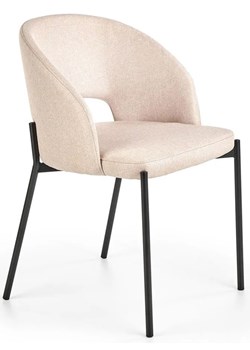 Tapicerowane krzesło Elba - beżowe ze sklepu Edinos.pl w kategorii Krzesła - zdjęcie 173806705