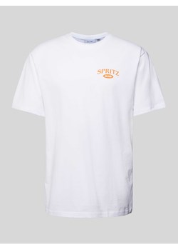 T-shirt z prążkowanym,okrągłym dekoltem model ‘SPRITZ’ ze sklepu Peek&Cloppenburg  w kategorii T-shirty męskie - zdjęcie 173806885