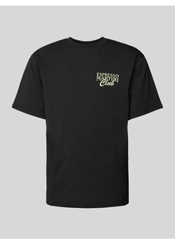 T-shirt z prążkowanym,okrągłym dekoltem model ‘ESPRESSO’ ze sklepu Peek&Cloppenburg  w kategorii T-shirty męskie - zdjęcie 173806907