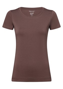 Marie Lund T-shirt damski Kobiety Dżersej czekoladowy jednolity ze sklepu vangraaf w kategorii Bluzki damskie - zdjęcie 173808768