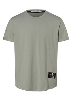 Calvin Klein Jeans T-shirt męski Mężczyźni Bawełna szary jednolity ze sklepu vangraaf w kategorii T-shirty męskie - zdjęcie 173808776