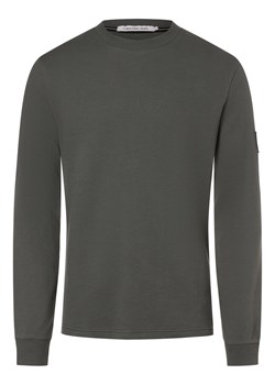 Calvin Klein Jeans Męska koszulka z długim rękawem Mężczyźni Bawełna antracytowy jednolity ze sklepu vangraaf w kategorii T-shirty męskie - zdjęcie 173808777