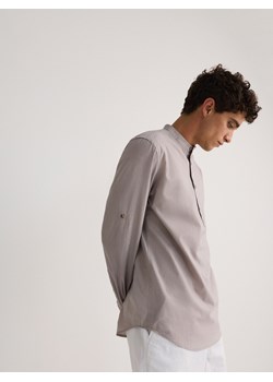 Reserved - Koszula regular ze stójką - beżowy ze sklepu Reserved w kategorii Koszule męskie - zdjęcie 173808946