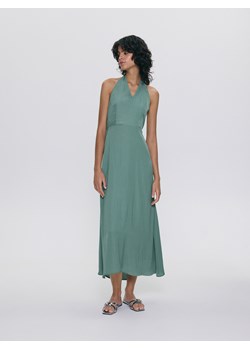 Reserved - Sukienka z wiązaniem na szyi - miętowy ze sklepu Reserved w kategorii Sukienki - zdjęcie 173809206