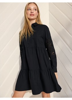 Sinsay - Sukienka mini koszulowa - czarny ze sklepu Sinsay w kategorii Sukienki - zdjęcie 173810829