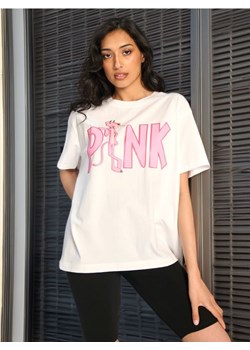 Sinsay - Koszulka Różowa Pantera - biały ze sklepu Sinsay w kategorii Bluzki damskie - zdjęcie 173811058