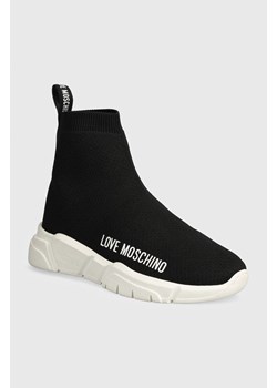 Love Moschino sneakersy kolor czarny JA15343G1LIZ4000 ze sklepu ANSWEAR.com w kategorii Buty sportowe damskie - zdjęcie 173811499