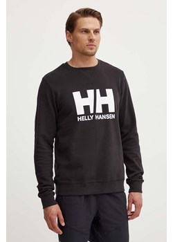 Helly Hansen bluza bawełniana męska kolor czarny z nadrukiem 34000 ze sklepu ANSWEAR.com w kategorii Bluzy męskie - zdjęcie 173814505
