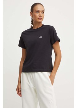 adidas t-shirt bawełniany Essentials damski kolor czarny JH3690 ze sklepu ANSWEAR.com w kategorii Bluzki damskie - zdjęcie 173815069