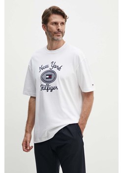Tommy Hilfiger t-shirt bawełniany męski kolor biały z aplikacją MW0MW35461 ze sklepu ANSWEAR.com w kategorii T-shirty męskie - zdjęcie 173815085