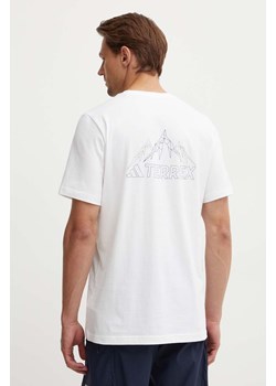 adidas TERREX t-shirt męski kolor biały gładki IZ0465 ze sklepu ANSWEAR.com w kategorii T-shirty męskie - zdjęcie 173815096