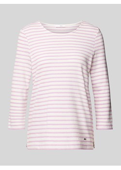 Bluzka z długim rękawem i fakturowanym wzorem model ‘Style.Bonnie’ ze sklepu Peek&Cloppenburg  w kategorii Bluzki damskie - zdjęcie 173815975