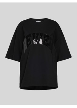 T-shirt o kroju oversized z cekinowym obszyciem model ‘SEQUINS’ ze sklepu Peek&Cloppenburg  w kategorii Bluzki damskie - zdjęcie 173816036