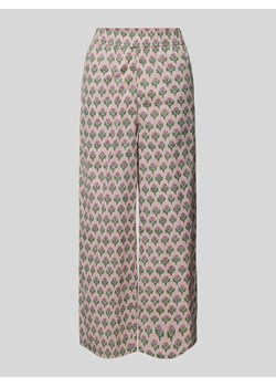 Spodnie materiałowe z szerokimi nogawkami i wpuszczanymi kieszeniami ze sklepu Peek&Cloppenburg  w kategorii Spodnie damskie - zdjęcie 173816088