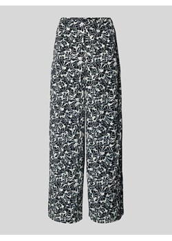 Spodnie materiałowe z szeroką nogawką i elastycznym pasem ze sklepu Peek&Cloppenburg  w kategorii Spodnie damskie - zdjęcie 173816407