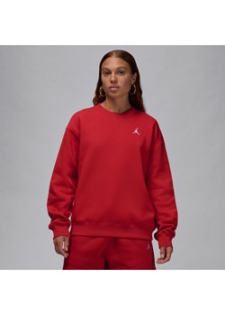 Damska bluza dresowa z półokrągłym dekoltem Jordan Brooklyn Fleece - Czerwony ze sklepu Nike poland w kategorii Bluzy damskie - zdjęcie 173816675