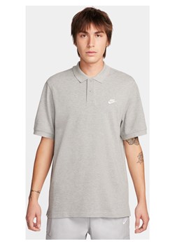 Męska koszulka polo z krótkim rękawem Nike Club - Szary ze sklepu Nike poland w kategorii T-shirty męskie - zdjęcie 173816728