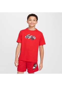 Koszulka dla dużych dzieci (chłopców) Nike Dri-FIT Multi - Czerwony ze sklepu Nike poland w kategorii T-shirty chłopięce - zdjęcie 173816746