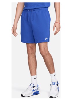 Męskie swobodne spodenki z dzianiny dresowej Nike Club - Niebieski ze sklepu Nike poland w kategorii Spodenki męskie - zdjęcie 173816785