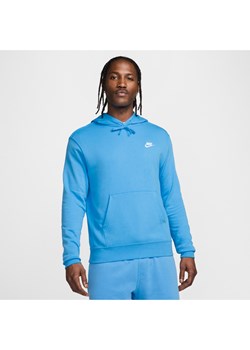 Męska bluza z kapturem Nike Sportswear Club - Niebieski ze sklepu Nike poland w kategorii Bluzy męskie - zdjęcie 173816808