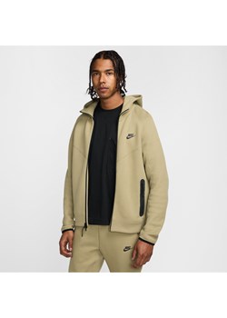 Męska bluza z kapturem i zamkiem na całej długości Nike Sportswear Tech Fleece Windrunner - Brązowy ze sklepu Nike poland w kategorii Bluzy męskie - zdjęcie 173816826