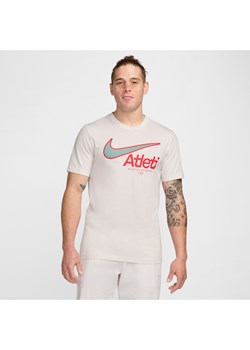 Męski T-shirt piłkarski Nike Atlético Madryt Swoosh - Szary ze sklepu Nike poland w kategorii T-shirty męskie - zdjęcie 173816945