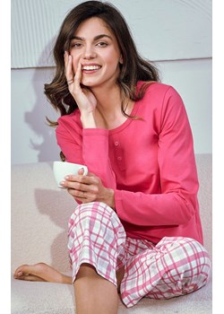 Bawełniana piżama damska Daphne 3222, Kolor różowy-wzór, Rozmiar S, Taro ze sklepu Primodo w kategorii Piżamy damskie - zdjęcie 173819138